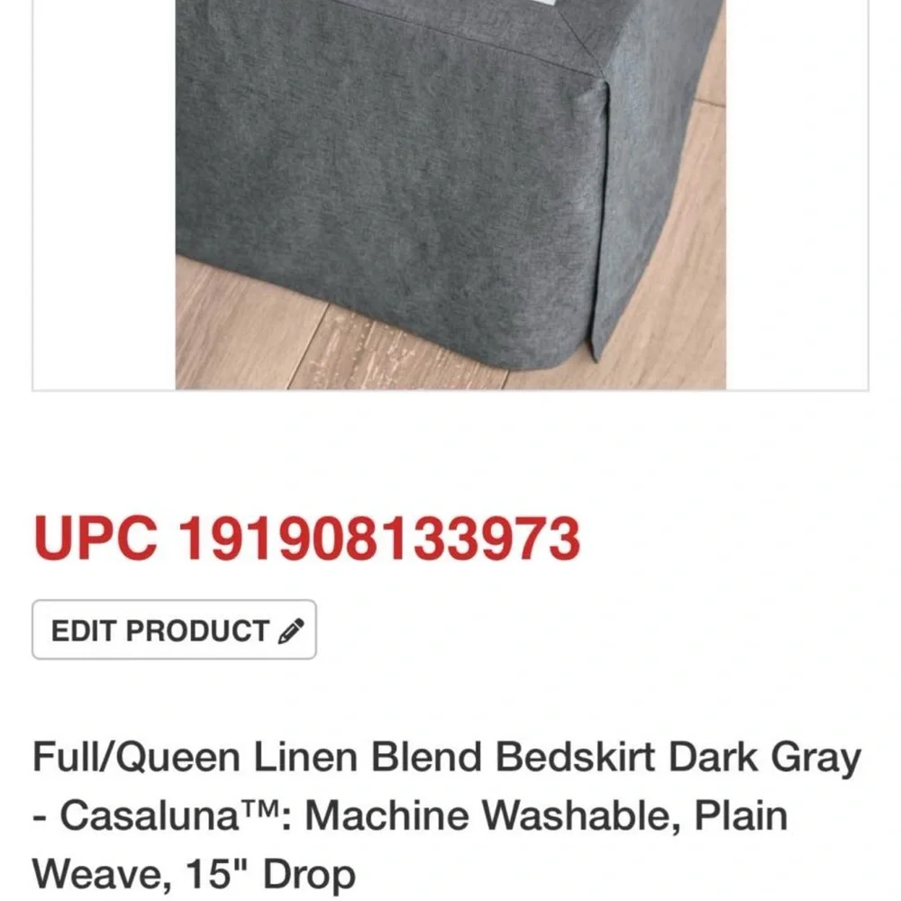 Casaluna Gray Bed Skirt